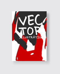 Artistic creative universal cards. Hand Drawn textures.