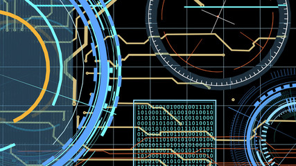 abstract technology background with binary code