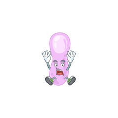 cartoon character design of clostridium botulinumhaving shocking gesture