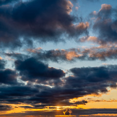 Fantastic clouds at sunrise