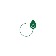 Leaf icon logo template