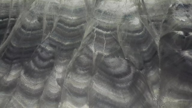 Smutty Grey Desert Hills in Patagonian Desert, Abstract Drone Aerial View