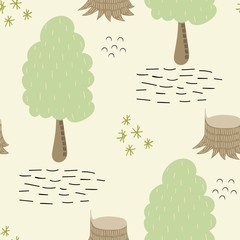 Vektor-Wald-Muster. © Tapilipa