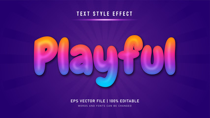 Editable text effect. Playful text style effect