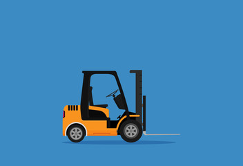 Vector illustration of forklift truck in flat style
