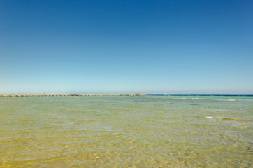 Beautiful sea view with blue skies/Beautiful sea view with blue skies on summer day