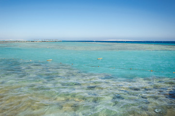 Obraz premium Beautiful sea view with blue skies/Beautiful sea view with blue skies on summer day