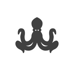 Octopus vector icon. filled flat sign for mobile concept and web design. Sea animal, octopus glyph icon. Symbol, logo illustration. Vector graphics