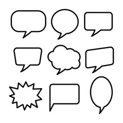 bubble speech - conversation icon vector design template