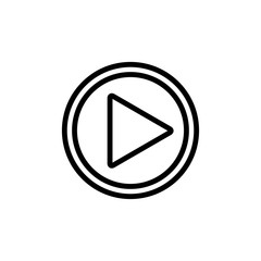 play button - media button icon vector design template