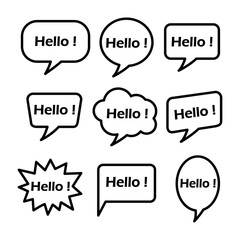 bubble speech - conversation icon vector design template