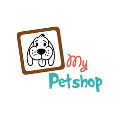 pet shop logo vector design template