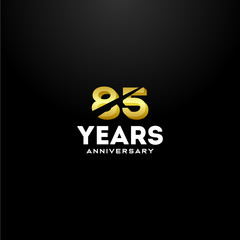 85 Years Anniversary Gold Number Vector Design