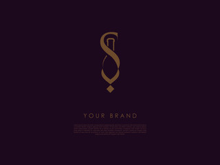 a business logo which have a bottle, letter 's' and a necklace at the bottom 