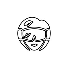 Virtual reality headset icon. Virtual entertainment, gaming symbol.