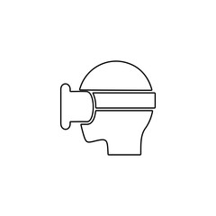 Fototapeta premium Virtual reality headset icon. Virtual entertainment, gaming symbol.