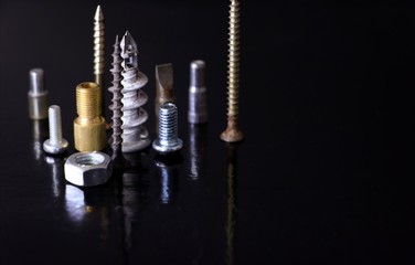 screws and screwdriver