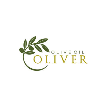 Olive Tree Oil Logo Design Template