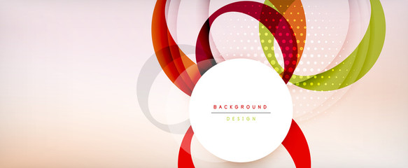 Trendy simple circle abstract background, dynamic motion concept. Vector Illustration For Wallpaper, Banner, Background, Card, Book Illustration, landing page