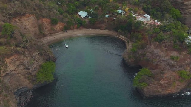 Epic aerial of Monos island and beach in the Bocas Del Dragon region of Trinidad and Tobago