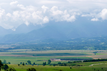 A beautiful landscape near the Zarnesti Bear Reserve, Brasov, Romania