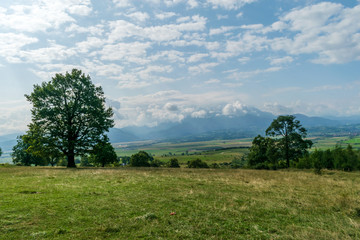 A beautiful landscape near the Zarnesti Bear Reserve, Brasov, Romania