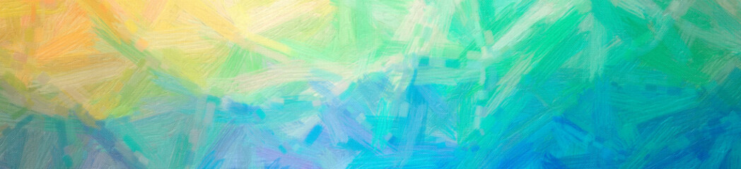 Fototapeta premium Abstract illustration of blue and yellow Bristle Brush Oil Paint background