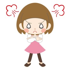 怒る女の子
