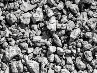 Construction stone crushed stone as abstract background.