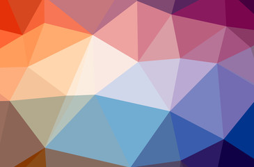 Illustration of abstract Blue And Red horizontal low poly background. Beautiful polygon design pattern.