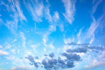 Fototapeta na wymiar Blue sky and clouds background material
