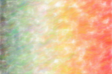 Green, yellow and red waves Watercolor Wash abstract paint background.