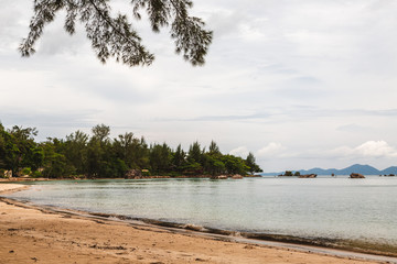 Beautiful sandy beach with views
