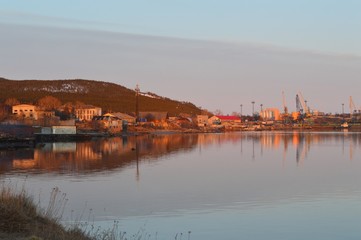 view of the port of  kandalaksha