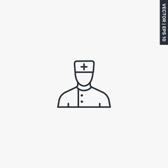 Doctor, linear style sign for mobile concept and web design