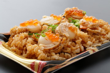 ホタテの炊き込みご飯