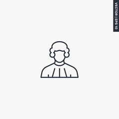Judge, linear style sign for mobile concept and web design