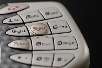 Obraz premium Cell phone pads. Buttons of old phone close-up