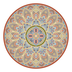 A pattern motif mandala art ornament circular floral design element
