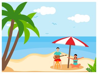 Simple Summer Beach Tourism Flat