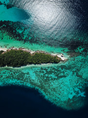 Top view of Malcapuya Island, Coron, Palawan, Philippines.