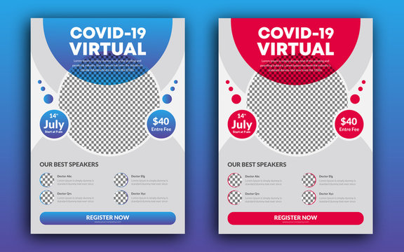 COVID-19 VIRTUAL Conference Flyer Design Template