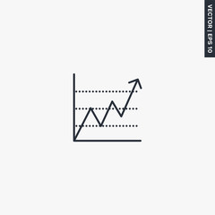 Predictive analytics, linear style sign for mobile concept and web design