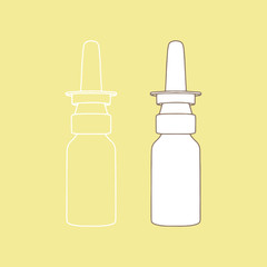 Nasal Sprays. Medical, realistic, vector illustration.
