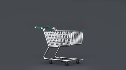 shopping cart supermarket cart 3D