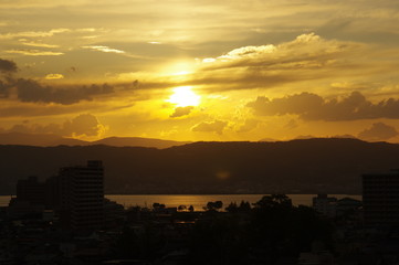 湖の夕焼け K3BP6148