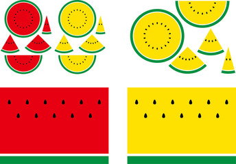 すいかの背景素材