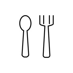 Spoon And Fork Icon Design Vector Template