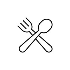 Spoon And Fork Icon Design Vector Template
