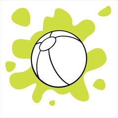  Doodles sketch ball illustration. Simple flat illustration 